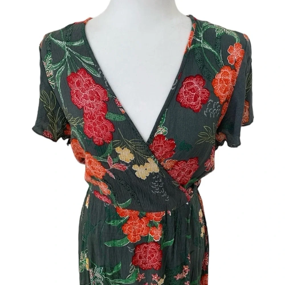 Patrons Of Peace Floral Faux Wrap Maxi Dress - Picture 3 of 9